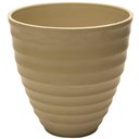 Ver imagem 1 de Vaso para Flores Cachepot Névoa Bege Plástico Lyor 15x7cm Decorativo Jardim
