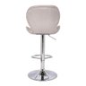 Kit 2 Banquetas Giratórias Lúcia Rivatti Linho Cru Base Disco Cromado - 4