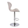 Kit 2 Banquetas Giratórias Lúcia Rivatti Linho Cru Base Disco Cromado - 3