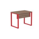 Ver imagem 3 de Escrivaninha Mesa Escritório PE25 90cm Walnut e Vermelho Cinza