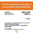 Ver imagem 6 de Porta Balcão 3 Folhas (1 Fixa) Alumínio Branco com Trinco Vidro Liso - Linha Resistence - 210cm - 12