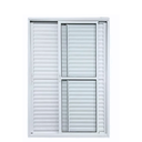 Ver imagem 1 de Porta Balcão 3 Folhas (1 Fixa) Alumínio Branco com Trinco Vidro Liso - Linha Resistence - 210cm - 12