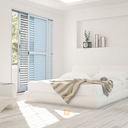 Ver imagem 5 de Porta Balcão 3 Folhas (1 Fixa) Alumínio Branco com Trinco Vidro Liso - Linha Resistence - 210cm - 12