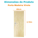Ver imagem 2 de Porta Virola 60 com Fechadura e Dobradiça