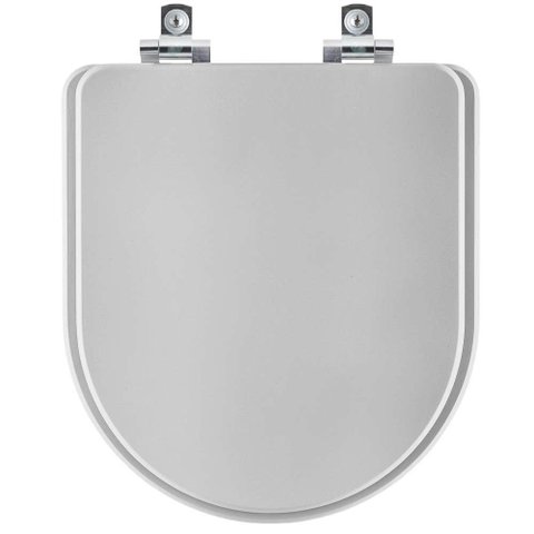Assento Sanitário Soft Close Jasmim Cinza Claro para Vaso Fiori
