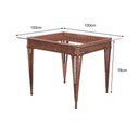 Ver imagem 5 de Jogo de Jantar Mesa Quadrada 1,00x1,00 e 4 Cadeiras em Aço e Junco Capuccino Terena Courino Branco