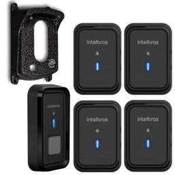 Campainha sem Fio e Protetor Intelbras Cib 101 para 4 Salas - 2