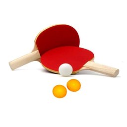 Kit Ping Pong Tênis de Mesa 2 Raquetes Madeira e 3 Bolinhas - 3