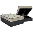 Ver imagem 1 de Cama Box Baú King: Colchão Ortopédico Paropas D33 Ag65 Max Sono + Base Crc Suede Gray (193x203)