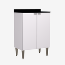 Ver imagem 1 de Conjunto Cozinha Carol Gabinete e Armário Aéreo 4 Portas MDP 59cm - Branco