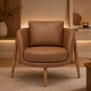 Ver imagem 2 de Poltrona Lume Courino Caramelo - Sallar Home