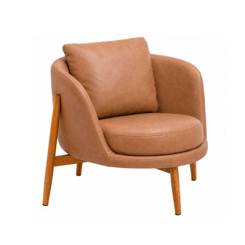 Poltrona Lume Courino Caramelo - Sallar Home