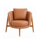 Ver imagem 4 de Poltrona Lume Courino Caramelo - Sallar Home