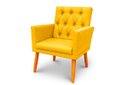 Ver imagem 5 de Kit 02 Poltrona Nina Captone Decorativa Suede Amarelo para Escritorio, Sala Salão Biselos-Decor