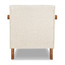 Ver imagem 6 de Kit 02 Poltronas Decorativa Natália Linho Bege Base em Madeira Castanho - Pallazio
