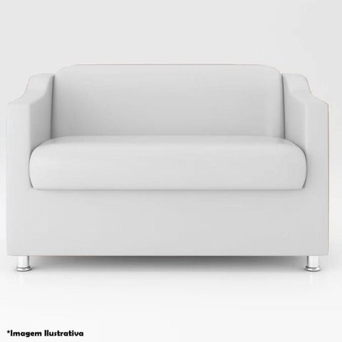 Namoradeira 2 Lugares Luiza Sintético Branco