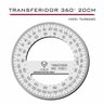 Transferidor 360 20cm Transp Acrílico Desenho Técnico Fenix - 1
