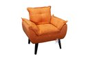 Ver imagem 1 de Poltrona Decorativa Opala Laranja Linho SMF DECOR
