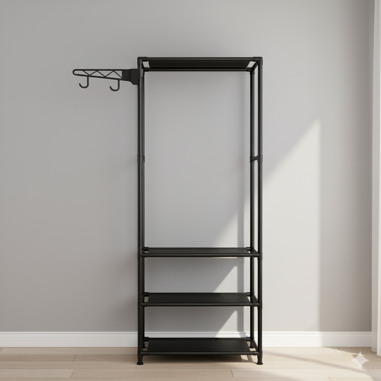 Cabideiro Guarda Roupa Arara Organizador Closet Multiuso Cabideiro Guarda Roupa Arara Organizador Closet Multiuso