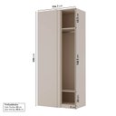 Ver imagem 4 de Guarda Roupa Modular Canto Linear Porta Lisa Samambaia CabeCasa MadeiraOriginals Offwhite