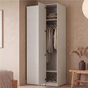 Ver imagem 2 de Guarda Roupa Modular Canto Linear Porta Lisa Samambaia CabeCasa MadeiraOriginals Offwhite