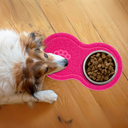 Ver imagem 3 de Tapete Pet Comedouro Vinílico Cão 46x26cm Rosa Uzoo