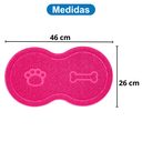 Ver imagem 2 de Tapete Pet Comedouro Vinílico Cão 46x26cm Rosa Uzoo
