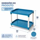 Ver mais imagens de Prateleira Mini Azul Infantil 2 Andares Organizadora Multiuso para Brinquedos Livros Quarto Escolar