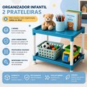 Ver imagem 6 de Prateleira Mini Azul Infantil 2 Andares Organizadora Multiuso para Brinquedos Livros Quarto Escolar