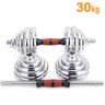 Maleta De Halter Ajustável 30Kg Com Barra Exercício Dumbbell - 4