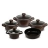 Conjunto Chef Panelas Ceramica Duo Smart Chocolate 5 Peças Ceraflame - 1