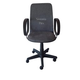 Cadeira Diretor Giratória - Braço Fixo - Mecanismo Relax- Tecido Suede Cinza - 1