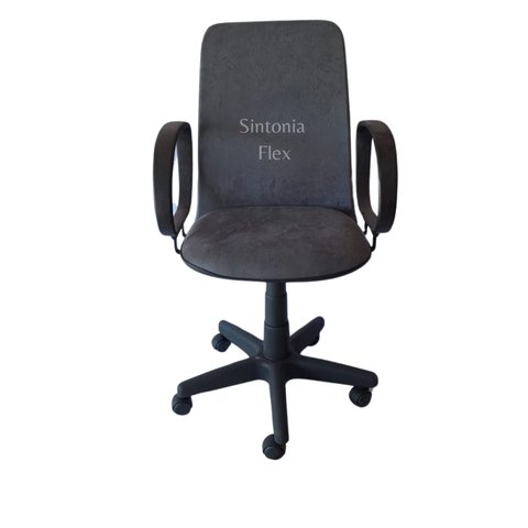 Cadeira Diretor Giratória - Braço Fixo - Mecanismo Relax- Tecido Suede Cinza
