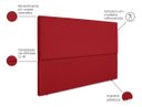 Ver imagem 3 de Cabeceira Cama Box Orgânica King 195cm Luna Suede C/frame Vermelho