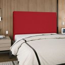 Ver imagem 1 de Cabeceira Cama Box Orgânica King 195cm Luna Suede C/frame Vermelho