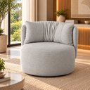 Ver imagem 1 de Poltrona Giratória com Retorno Estofada Design Orgânico Lizzy Espresso Móveis