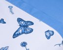 Ver imagem 3 de Jogo Lençol 4 Peças Cama Viúva 1,88mx1,28mx25cm 100% Algodão 180 Fios Azul Borboletas Azul