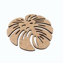Ver imagem 1 de Conjunto Porta Copos Decorativo de Folha Costela de Adão em MDF 3mm
