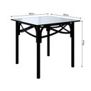 Ver imagem 2 de Mesa Katrina Preta Quadrada Tampo de Madeira 90cm Preto