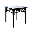 Ver imagem 1 de Mesa Katrina Preta Quadrada Tampo de Madeira 90cm Preto