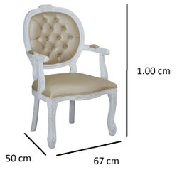 Poltrona para Sala de Estar Medalhão Branco Provençal e Facto Champanhe Soberati Poltrona Medalhão C - 4 Poltrona para Sala de Estar Medalhão Branco Provençal e Facto Champanhe Soberati Poltrona Medalhão C - 4