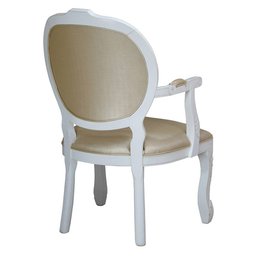 Poltrona para Sala de Estar Medalhão Branco Provençal e Facto Champanhe Soberati Poltrona Medalhão C - 3 Poltrona para Sala de Estar Medalhão Branco Provençal e Facto Champanhe Soberati Poltrona Medalhão C - 3