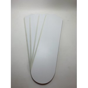 Jogo Com 4 Pás De Mdf Branca P/ Ventiladores De Teto 13x47cm