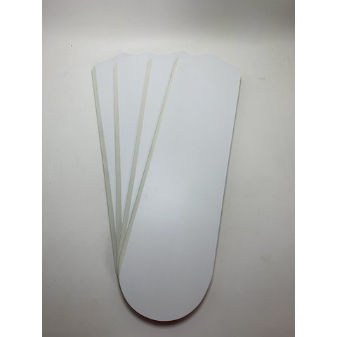 Jogo Com 4 Pás De Mdf Branca P/ Ventiladores De Teto 13x47cm