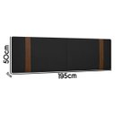 Ver imagem 3 de Painel Suspenso Cabeceira Dobrável Pietro para Cama Box King Size 195cm Boucle:bouclê Preto