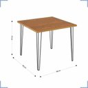 Ver imagem 3 de Mesa De Jantar 90 X 90 Mdp Pé De Ferro 4 Lugares Ametista Rede Móveis