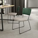 Ver imagem 2 de Kit 08 Cadeiras Decorativas Estofada Sala Jantar Allana L02 Facto Verde Musgo Linho Cru - Lyam