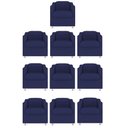 Ver imagem 3 de Kit 10 Poltronas Decorativa Reforçada Recepção Clinica Salão Suede Azul Marinho