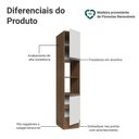 Ver imagem 3 de Paneleiro 40 Cm 2 Portas e 2 Nichos Rustic/branco Glamy Madesa