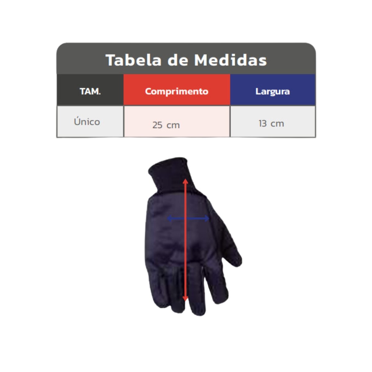 Luva Térmica -35°c Nylon Azul Forrada Câmera Fria Ca 10978 - 4